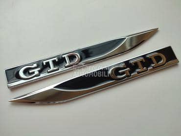 Natpis GTD strelica crna za Volkswagen Golf, Polo, Scirocco