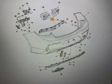 nosac zadnjeg branika za Opel Insignia od 2017. do 2022. god.