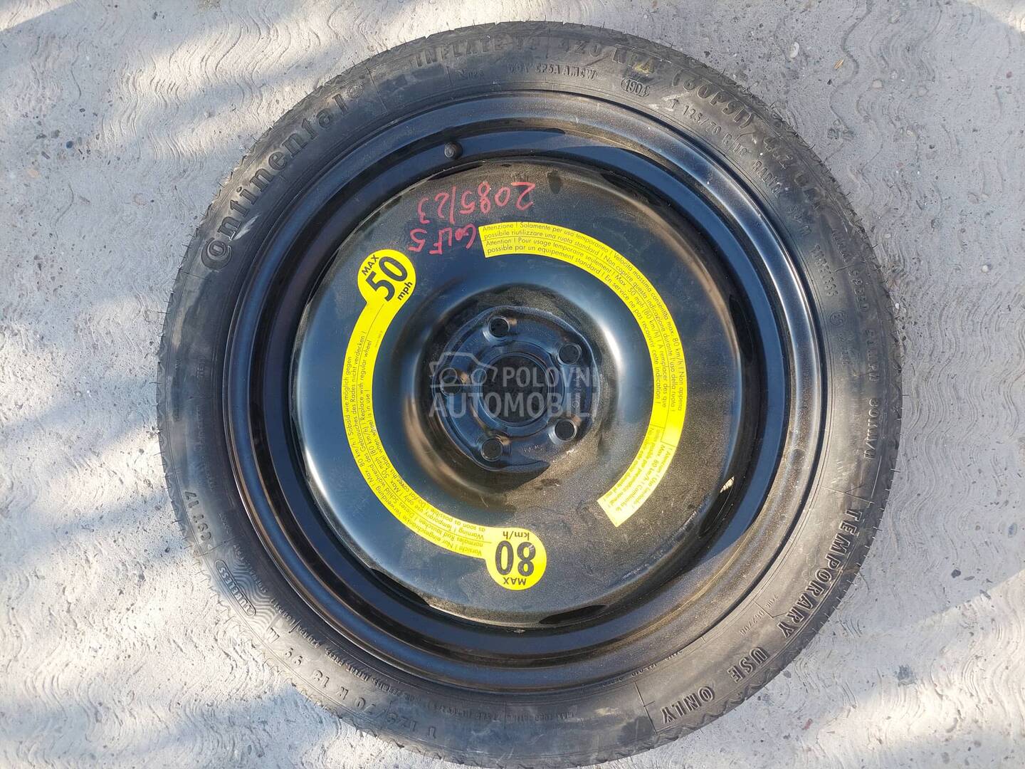 Rezerni Tocak za Volkswagen Golf 5 Auto oprema Polovni Automobili