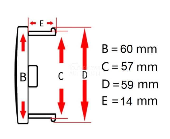 Crni cepovi alufelni 54, 60 mm