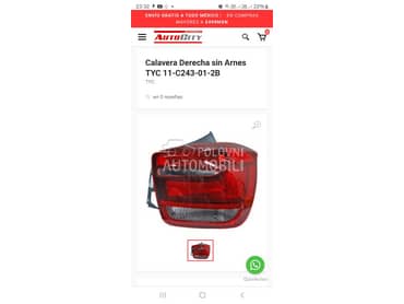 Lampe za BMW 125, 116, 118 ...