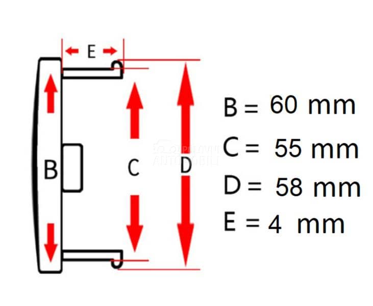 S cepovi za felne 60 mm crni