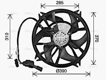 Ventilator za Peugeot 407 od 2004. do 2010. god.