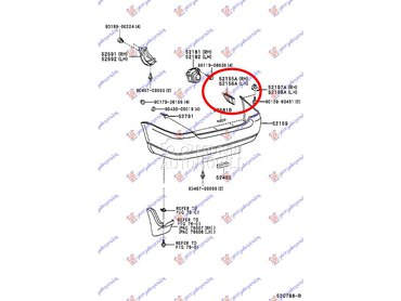 NOSAC ZADNJEG BRANIKA za Toyota Corolla od 2002. do 2006. god.