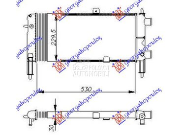 Hladnjak za Opel Corsa A od 1991. do 1993. god.
