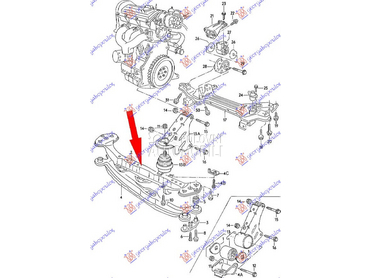 Greda za Volkswagen Golf 2 od 1984. do 1988. god.