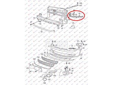 NOSAC PREDNJEG BRANIKA za Volkswagen Golf 6 od 2008. do 2013. god.