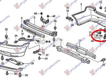 NOSAC ZADNJEG BRANIKA za Honda Civic od 2001. do 2004. god.