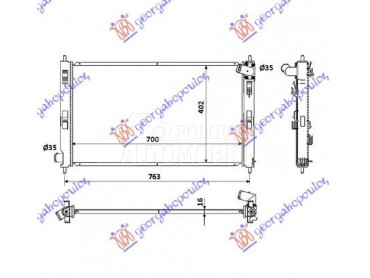 Hladnjak za Peugeot 4008 od 2012. do 2017. god.