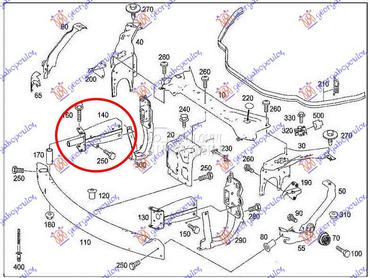 NOSAC PREDNJEG BRANIKA za Mercedes Benz CLS Klasa od 2004. do 2008. god.
