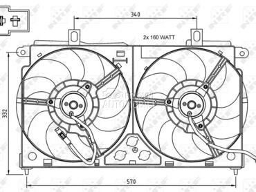 Ventilator za Peugeot 106 od 1996. do 2003. god.