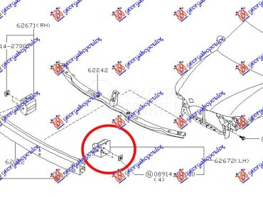 NOSAC PREDNJEG BRANIKA za Nissan Almera od 2000. do 2006. god.