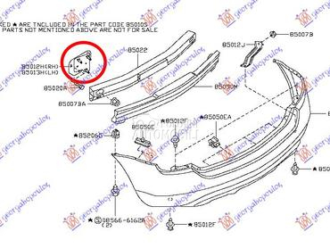 NOSAC ZADNJEG BRANIKA za Nissan Murano od 2003. do 2014. god.