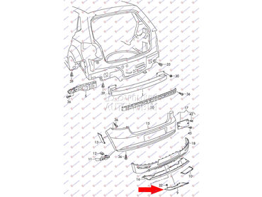 Poklopac kuke  branika za Volkswagen Polo od 2009. do 2014. god.