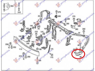 Nosac sine branika za Mercedes Benz C Klasa od 2003. do 2007. god.