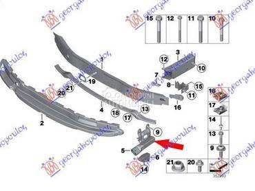 NOSAC PREDNJEG BRANIKA za BMW Serija 1 od 2011. do 2015. god.