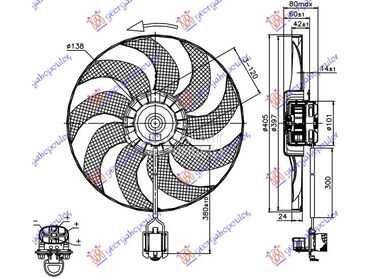 Ventilator za Opel Astra J od 2013. do 2016. god.