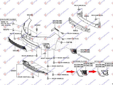 Lajsna za Toyota Corolla od 2013. do 2016. god.