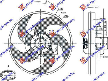 Ventilator za Peugeot 206 od 1998. do 2009. god.