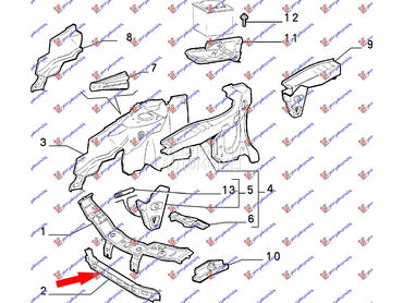 Greda za Fiat Punto od 1995. do 1999. god.