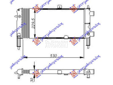 Hladnjak za Opel Corsa A od 1985. do 1990. god.