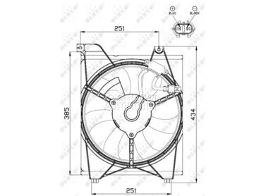 Ventilator za Kia Rio od 2005. do 2011. god.