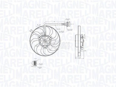 NOSAC VENTILATORA za Volkswagen Polo od 2014. do 2017. god.