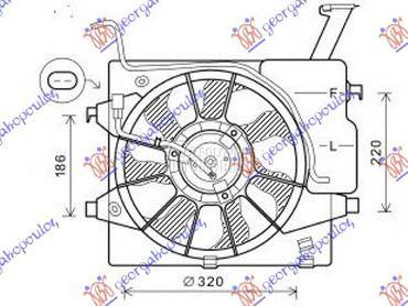 Ventilator za Kia Picanto od 2011. do 2015. god.