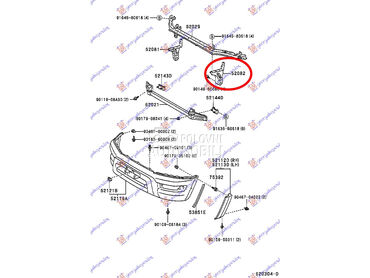 NOSAC PREDNJEG BRANIKA za Toyota RAV 4 od 1995. do 1998. god.
