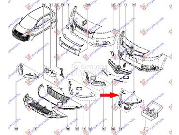 NOSAC PREDNJEG BRANIKA za Renault Scenic od 2012. do 2016. god.