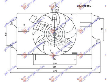 Ventilator za Fiat Doblo od 2001. do 2005. god.