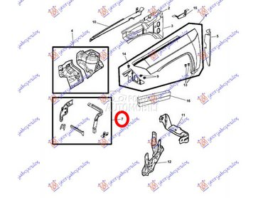 Okvir fara za Jeep Compass od 2011. do 2016. god.