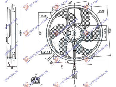 Ventilator za Citroen DS4 od 2011. do 2015. god.