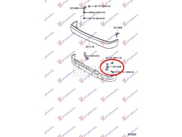 NOSAC PREDNJEG BRANIKA za Toyota Hilux od 1998. do 2001. god.