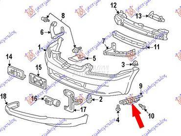 NOSAC PREDNJEG BRANIKA za Honda Accord od 2003. do 2008. god.