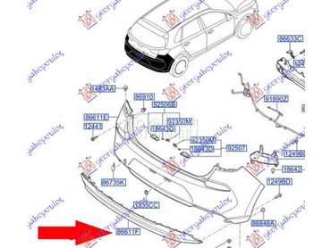 Spojler branika za Hyundai i30 od 2017. do 2020. god.