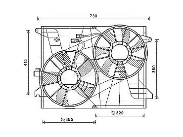 Ventilator za Opel Antara od 2006. do 2015. god.