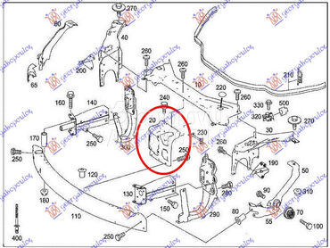 Vezni lim za Mercedes Benz CLS Klasa od 2004. do 2008. god.