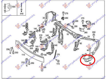 Nosac sine branika za Mercedes Benz C Klasa od 2000. do 2003. god.