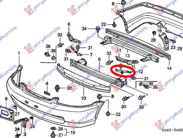 NOSAC PREDNJEG BRANIKA za Honda Civic od 1996. do 1999. god.