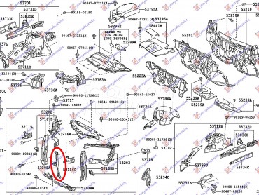 DRZAC BRAVE HAUBE USPRAVNI za Lexus RX od 2009. do 2012. god.