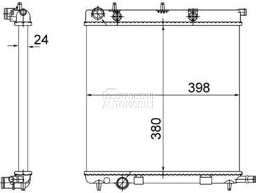 Hladnjak za Citroen C2 od 2008. do 2010. god.