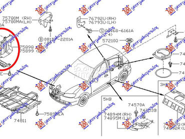 Šuspleh za Nissan Almera od 2000. do 2006. god.