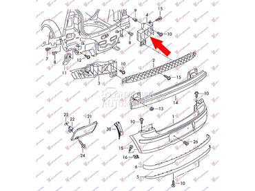 NOSAC ZADNJEG BRANIKA za Volkswagen Polo od 2005. do 2009. god.