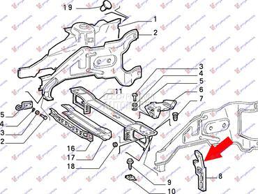 NOSAC PREDNJEG BRANIKA za Fiat Tempra od 1990. do 1995. god.