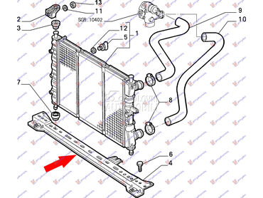 NOSAC HLADNJAKA za Fiat Marea od 1996. do 2007. god.