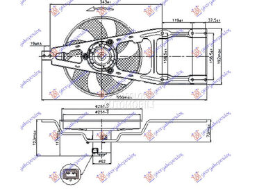 Ventilator za Fiat Seicento od 2001. do 2006. god.