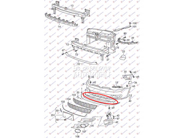 Nosac sine branika za Volkswagen Golf 6 od 2008. do 2013. god.