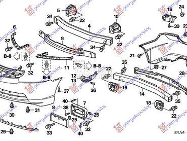 NOSAC ZADNJEG BRANIKA za Honda Civic od 2006. do 2011. god.
