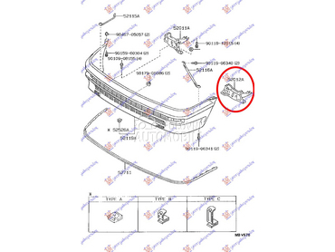 NOSAC PREDNJEG BRANIKA za Toyota Corolla od 1988. do 1991. god.